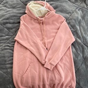 Pink Medium Sweatshirt- fuzzy interior